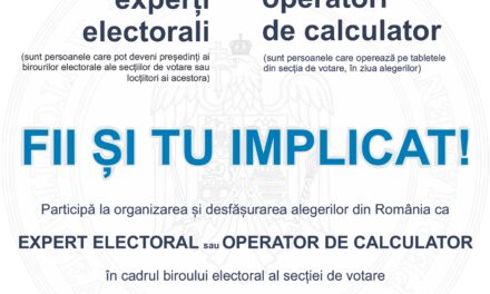 AUTORITATEA ELECTORALĂ PERMANENTĂ (A.E.P.) RECRUTEAZĂ EXPERȚI ELECTORALI ȘI OPERATORI DE CALCULATOR